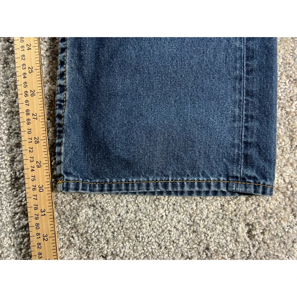 True Religion Straight Flap Jeans Mens 38 Dark Wash Blue Denim